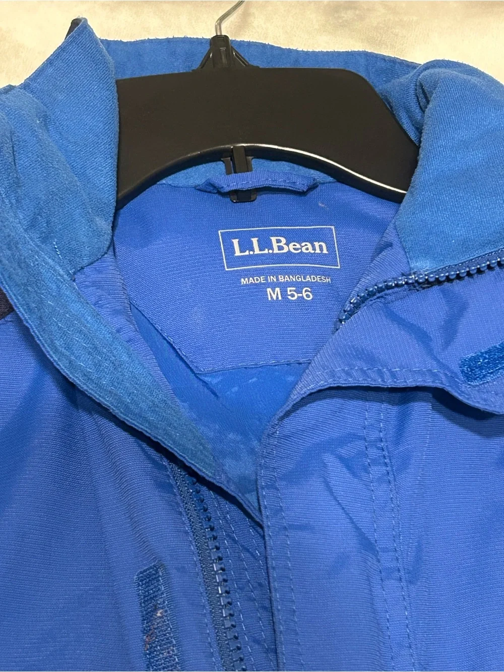 Vtg L.L. Bean Kids Blue Thinsulate Winter Ski Jacket Parka Coat Size M 5/6